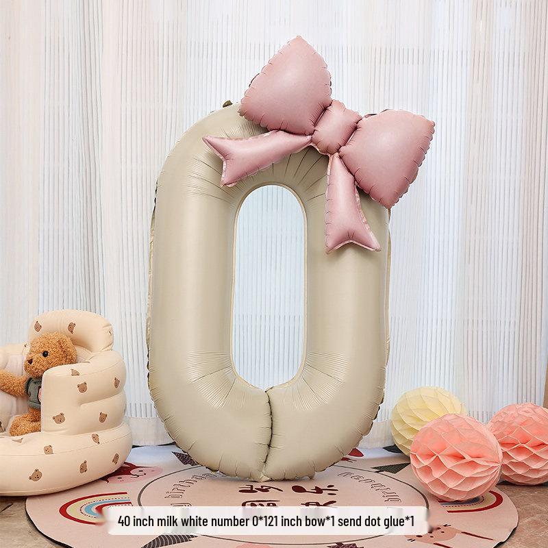 10. Geburtstag Rosa Schleife Ballon Requisiten für Mädchen Party Dekoration.