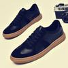 Men Designer Skateboard Casual Shoes Breathable Genuine Leather Mens Shoes Fashion Flats British Outdoor Leisure Walk Sneakers