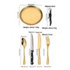 Camping stainless steel cutlery set, portable tableware for outdoor trips