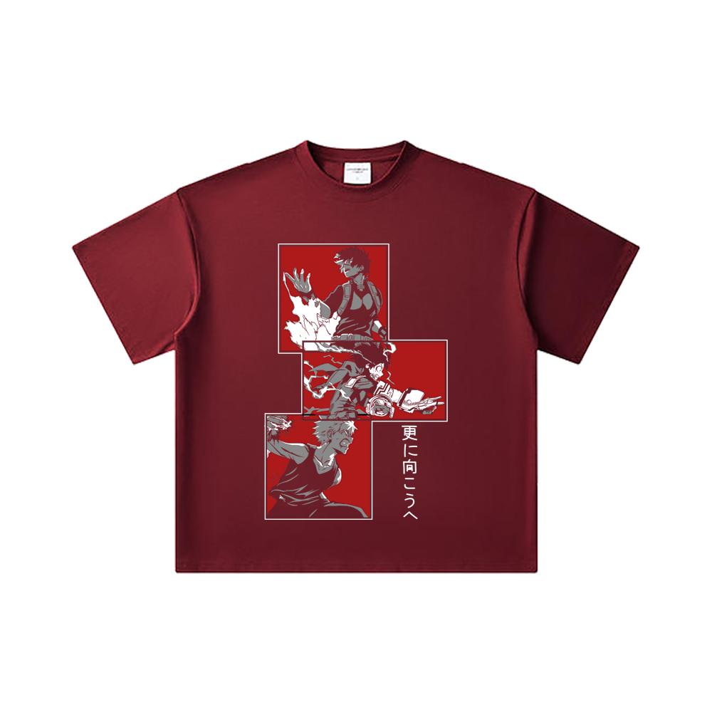 260 GSM Double Yarn 32 Count 100% Cotton My Hero Academia V22 Print Unisex Heavy Cotton T Shirt