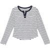 Betu Women's 2026 Spring Striped Color-Block Long Sleeve T-Shirt