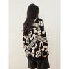 DIMANAF 2025 Winter New Jacket Women Sweaters Coat Wadded Cardigan Knitting Pockets Sweater