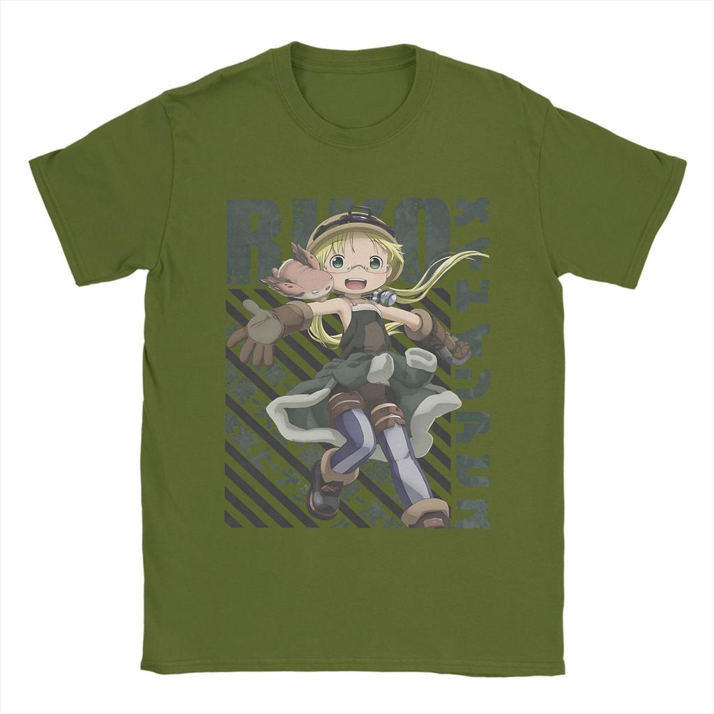 Mens T Shirt Made In Abyss - Riko T Shirts Harajuku Summer Tee Shirt Y2K Casual Pattern Cotton Clothes Gift