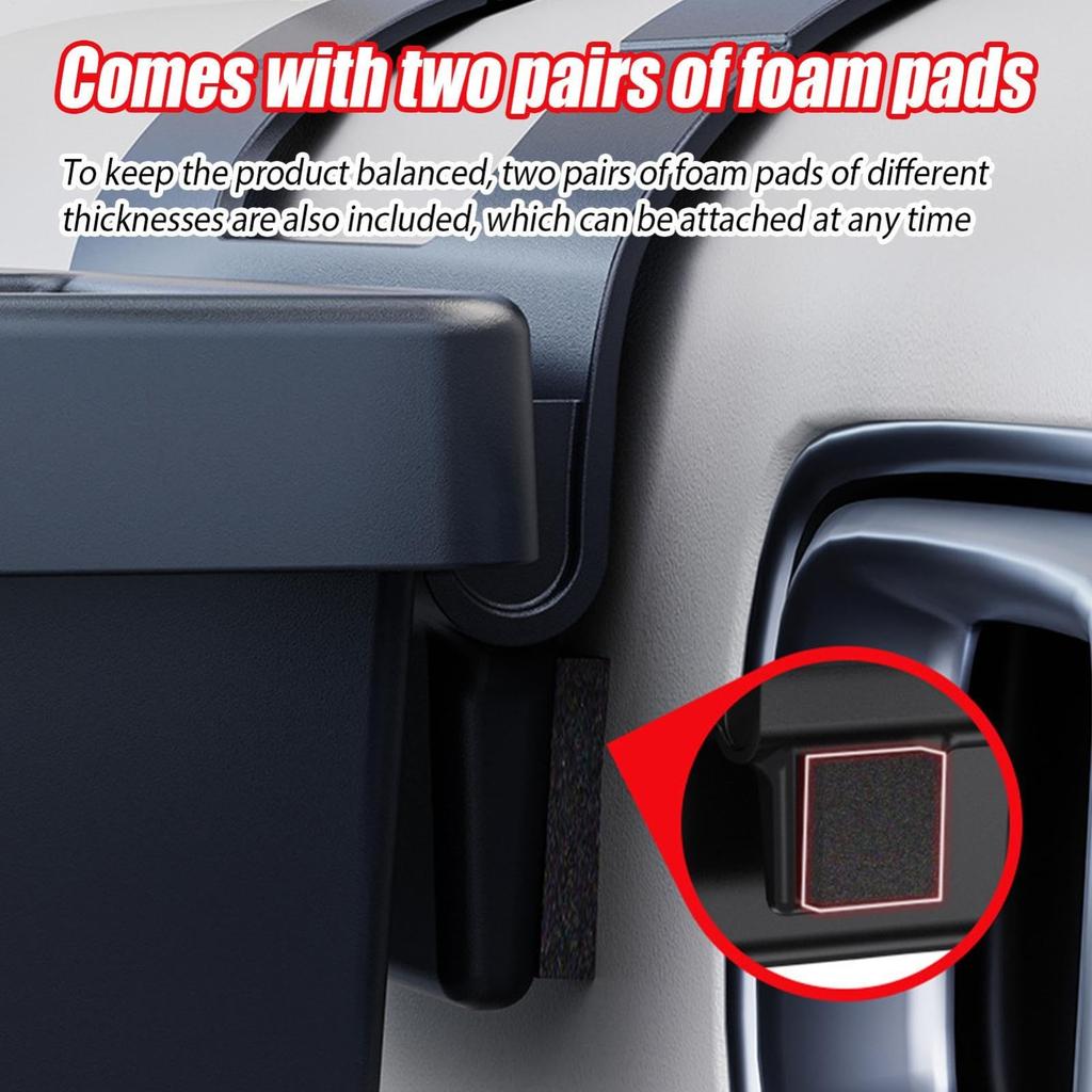 Car Door Storage Box, Car Cup Holder, Phone Mount, Multi Functional Design, Adjustable Hooks, Black, For Drink, Smartphones, Keys, Bottle