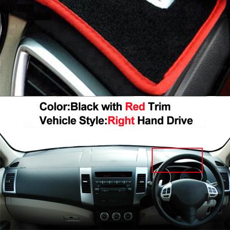 Car Dashboard Cover Dash Mat Carpet Rug For Mitsubishi Outlander 2nd Gen CW/ZG/ZH 2006 – 2012 2 Layers Sunshade Auto Cape