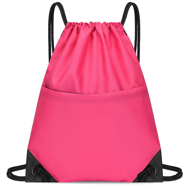 Kordelzug Rucksack Bündel Tasche Einfacher Rucksack Druck Herren- und Damen-Freizeit Sport Werbung Einfarbige Schultasche