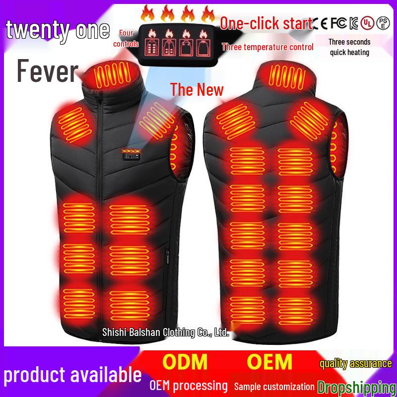 Unisex Winter Smart Heating Vest - Constant Temperature Electric Heated Cotton Jacket