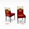 2 /6pcs Christmas Chair Covers Santa Elastic Stretch Dining Room Office Chair Slipcover Kitchen Seat Cover Spandex Navidad Decor