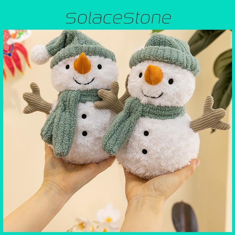 Toy Stuffed Plush Christmas Snowman Wearing It With  Hat And Scarf  Gift Child