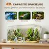 Aquarium, 43 L Tempered Glass, Protective Mat, Fish Shrimp Turtles, 50 x 30 x 30 cm, Transparent