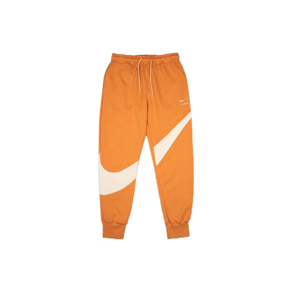 Nike Logo Print Slim-Fit Joggers Men Bottoms Orange DH1023-808