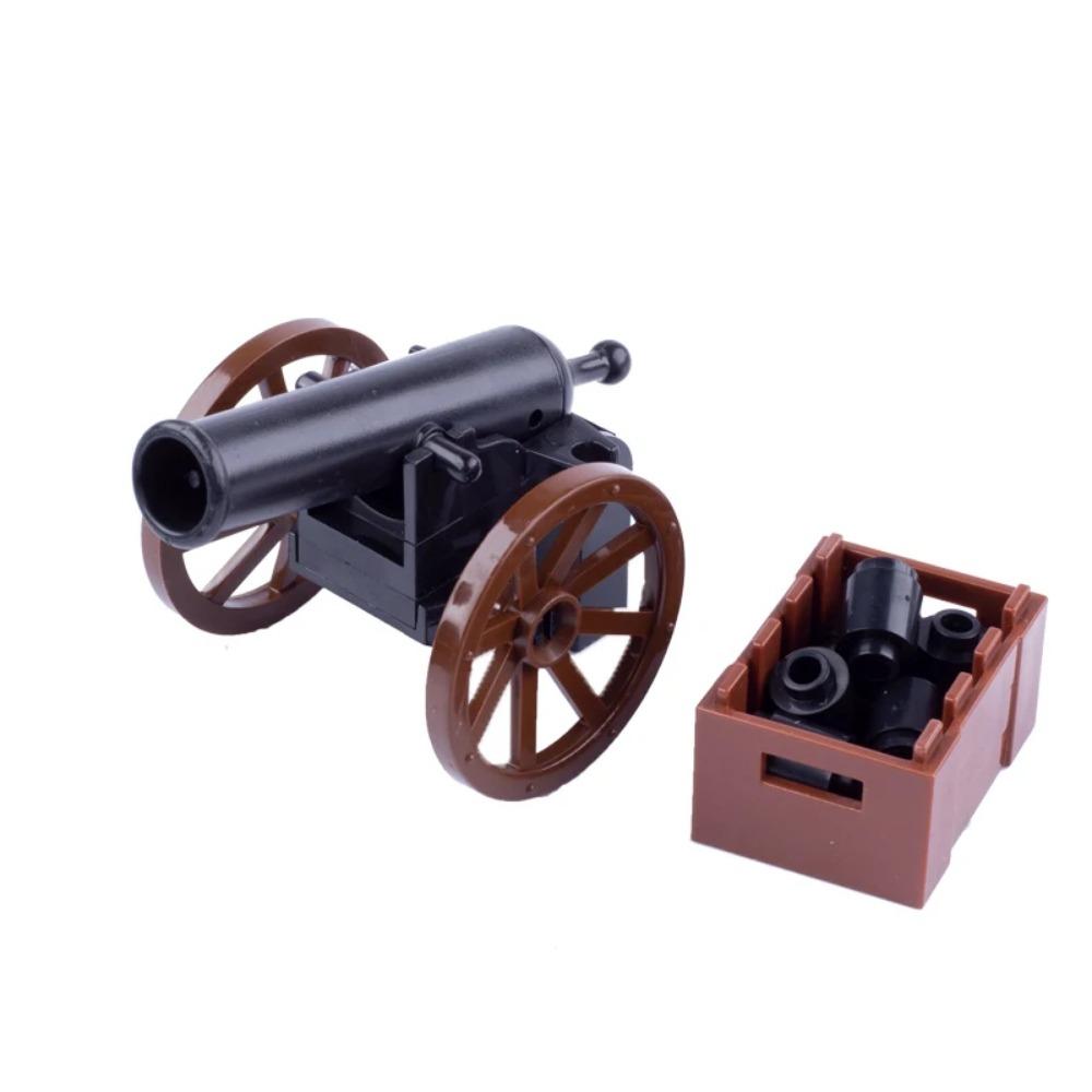 MOC Military Building Blocks Figure Napoleon Wars Soldier Accessories Weapon Cannon Sandbag Army Pirate Mini Brick gift X003 DIY
