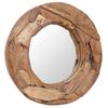 Day and Night - Day and Night Round Decorative Mirror Teak 60 Cm