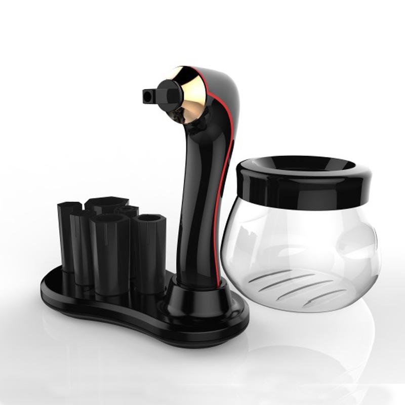 Makeup Brush Cleaner Eyelash Glue Shaker Machine Fast Washing and Drying Make Up Tool Second Generation USB Charging Model чёрный