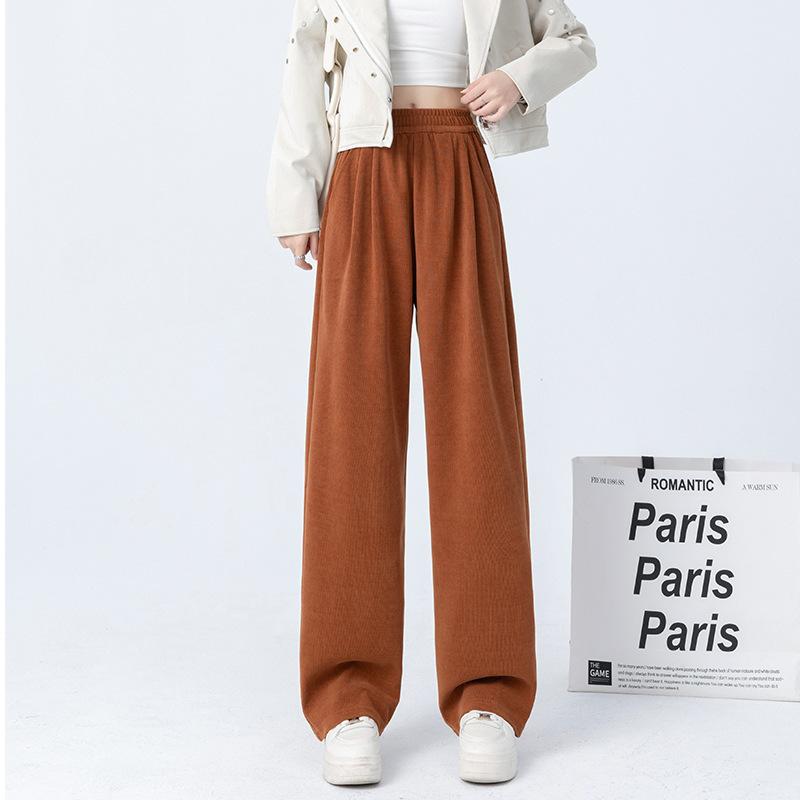 

Maillard autumn and winter thickened thermal pants fleece sweatpants high waist straight pants casual wide-leg pants M