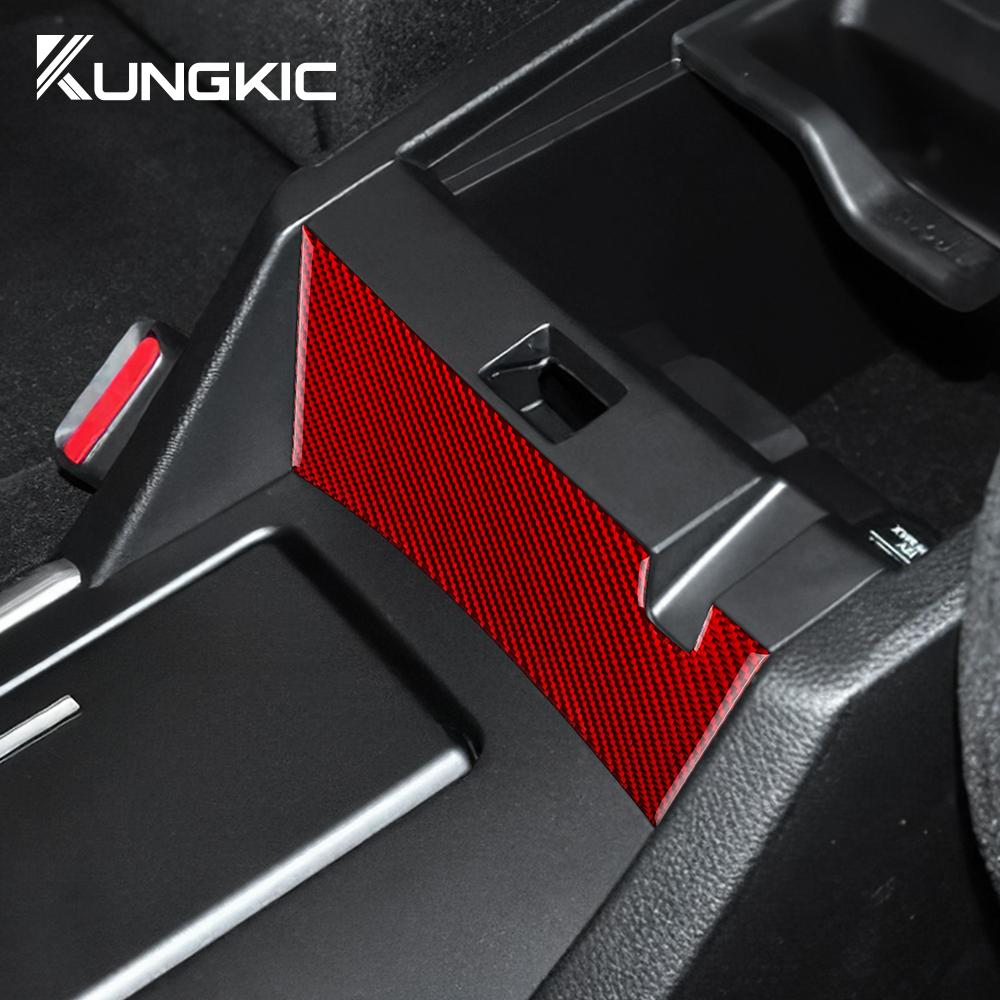 Real Soft Carbon Fiber Sticker For Honda Accord 2013 2014 2015 2016 2017 LHD Car Armrest Box Panel Interior Trim Accessories