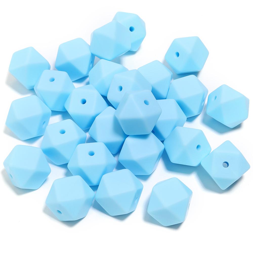 10pcs 19x14mm Hexagon Silicone Beads For Jewelry Making DIY Handmade Necklace Bracelets Phone Key Chain Decoration Accessories