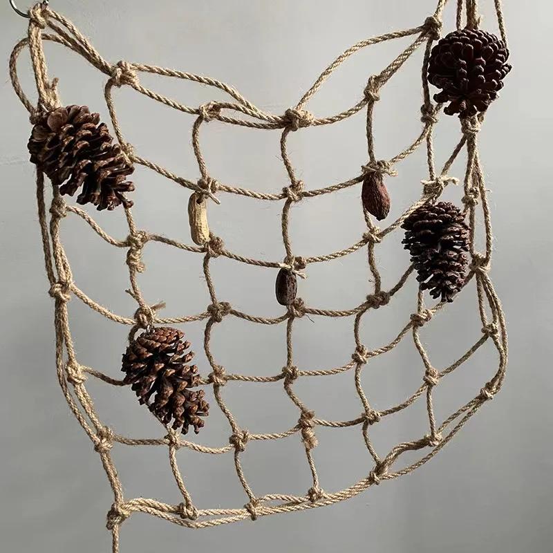 Parrot Climbing Net Swing Rope Net Bird Stand Net Hammock with Hook Bird Hanging Climb Chewing Pet Bird Toys