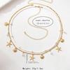 2 Pcs Boho Style Seashell, Starfish & Pearl Decor Waist Chain For Women