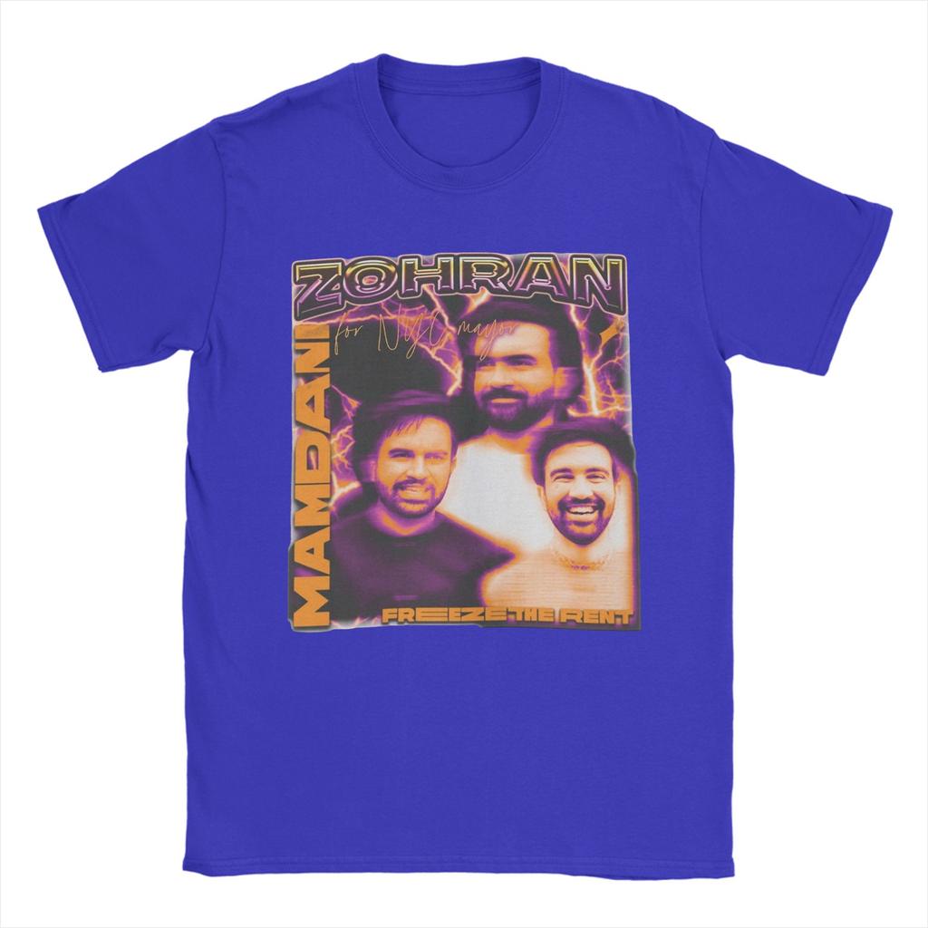 For New York City Zohran Mamdani Men's T Shirts Creative Tee Shirt Short Sleeve Round Collar T-Shirts 100% Cotton Summer Clothes