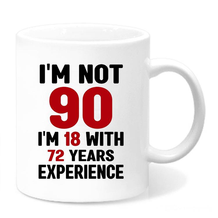 

Forever 18-year-old Ceramic Coffee Cup Milk Tea Water Cups Creative Breakfast Mug Household Drinkware Birthday Gift 330ml
