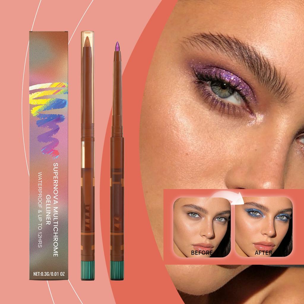 Barevné gelové pero na oční linky - Přirozený make-up, který nevybledne - Hladké a tekuté gelové pero.