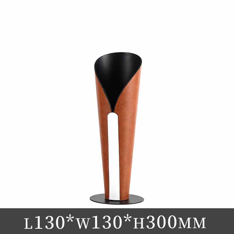 Contemporary Abstract Leather Torch Flower Vase Ornament for Home Decor