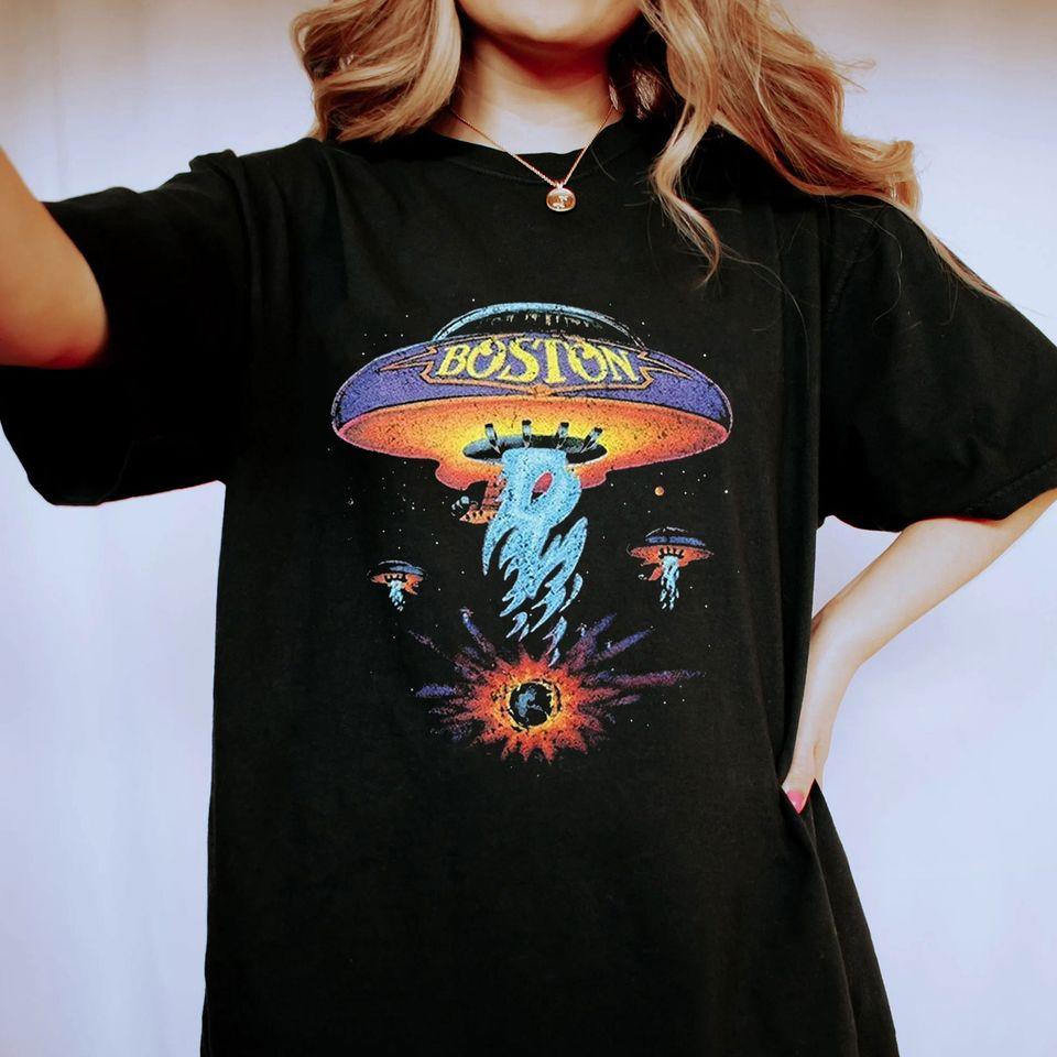 

Boston Band t Shirt Classic Back Rock T-Shirt Funny Vintage Gift Men Women Classic T-shirt 3XL