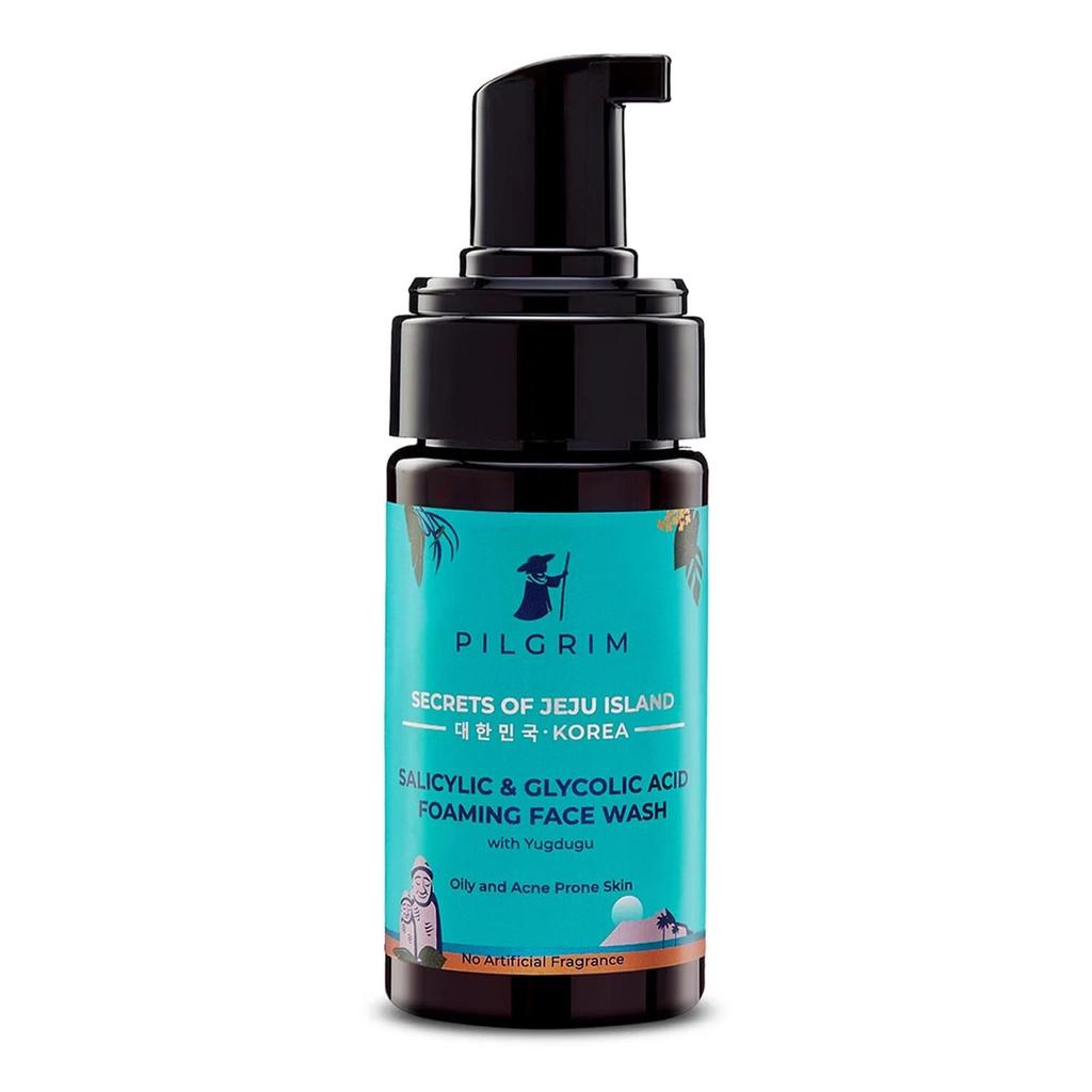 Pilgrim 1.5% Salicylic (BHA) & 2% Glycolic Acid AHA Foaming Face Wash 120ml
