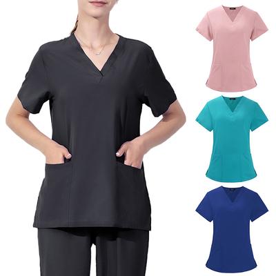 1 Stuk Verpleegster Ziekenhuis Medische Uniformen Dokter Polyester Vezel Werkkleding Chirurgische Pyjama's Effen Kleur Isolatiejas Salon Spa
