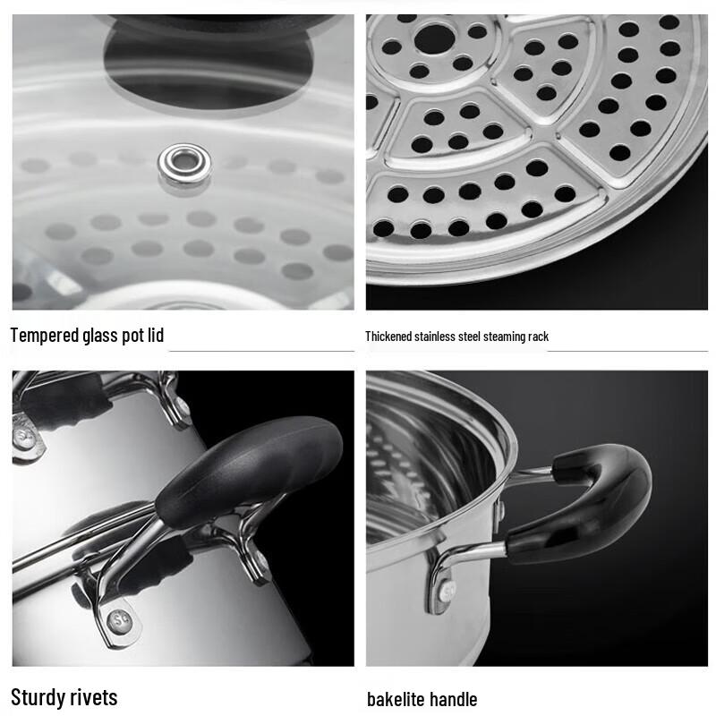 Supor Edelstahl-Doppeldampfgarer