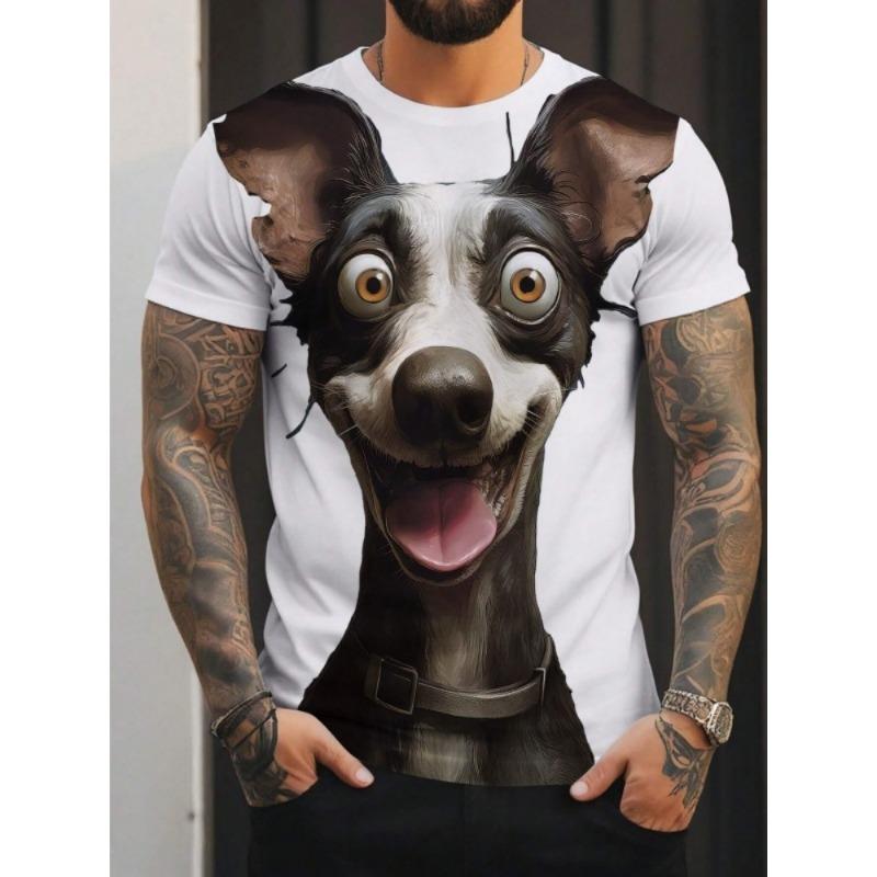 Men's Clothing New T-Shirt Humor Dog 3D Printed Short Sleeve