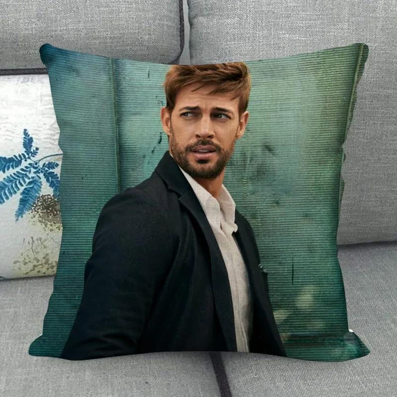 Custom William Levy Pillowcase Wedding Decorative Cotton Linen Pillow Case For Home Pillow Cover 45X45(One Sides)