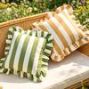 New Striped Pillow Case Cover Lotus Leaf Skirt Edge Velvet Pillowcase Home Decor Soft Bedding Pillow Cover Couch Bedroom