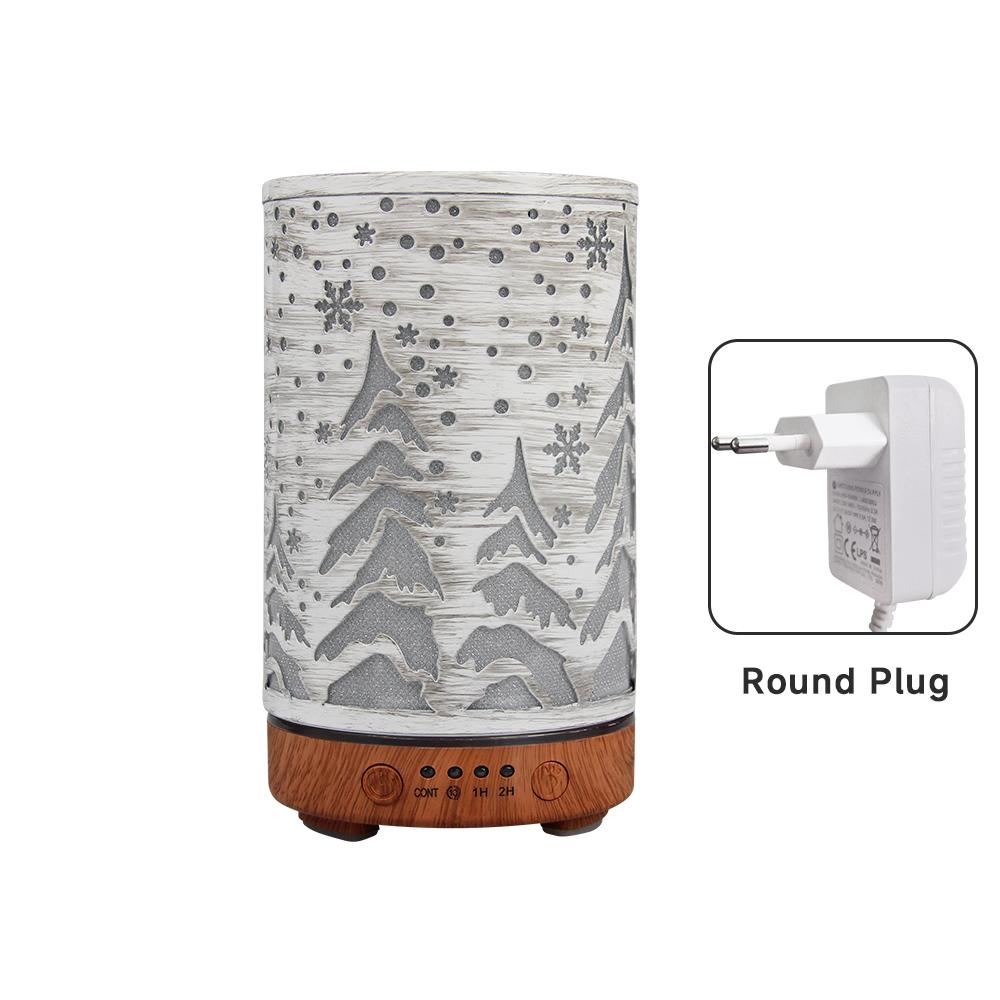 Ultrasonic Air Humidifier 100ml Timing Function Aroma Diffuser Hollowed-out Tree Humidifier Room Scent Diffuser with LED Lights
