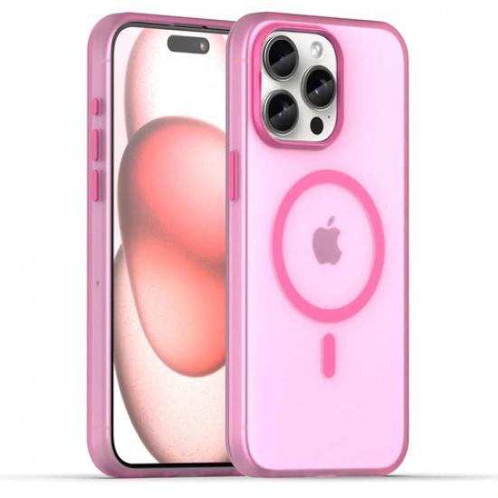 Magnetic Phone Case For iPhone 15 Pro Max Matte Magnetic Protective Cover