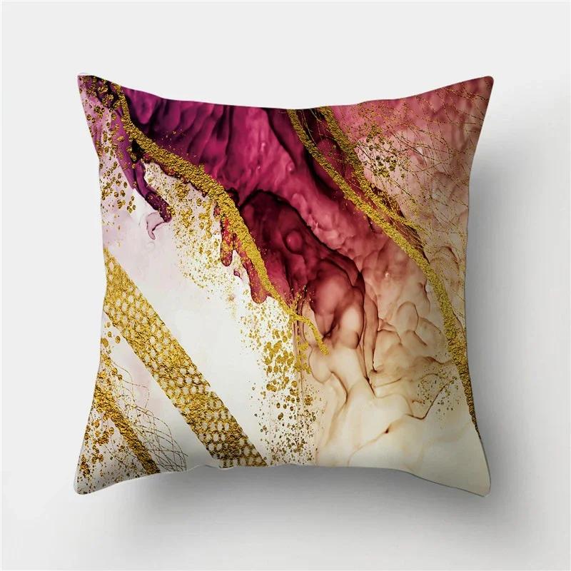 Home Decor Marine Marble Pattern Ative Pillowcase Polyester Cushion Cover  Pillow Sofa