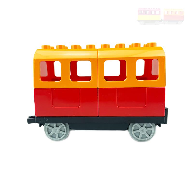Non-Toxic Rail Transport Big Size Building Blocks Creative Track Accessories Assemble Toys For Children Bricks Compatible City Train Set