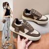 Women's White Chunky Sole Sneakers - Spring/Autumn Breathable Casual Korean Style Versatile Dad Shoes