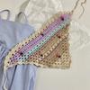 French Style Crochet Headscarf Hairband for Women Hair Bandannas Decorative Ethnic Headbands Bohemian Flower Hair Scarf