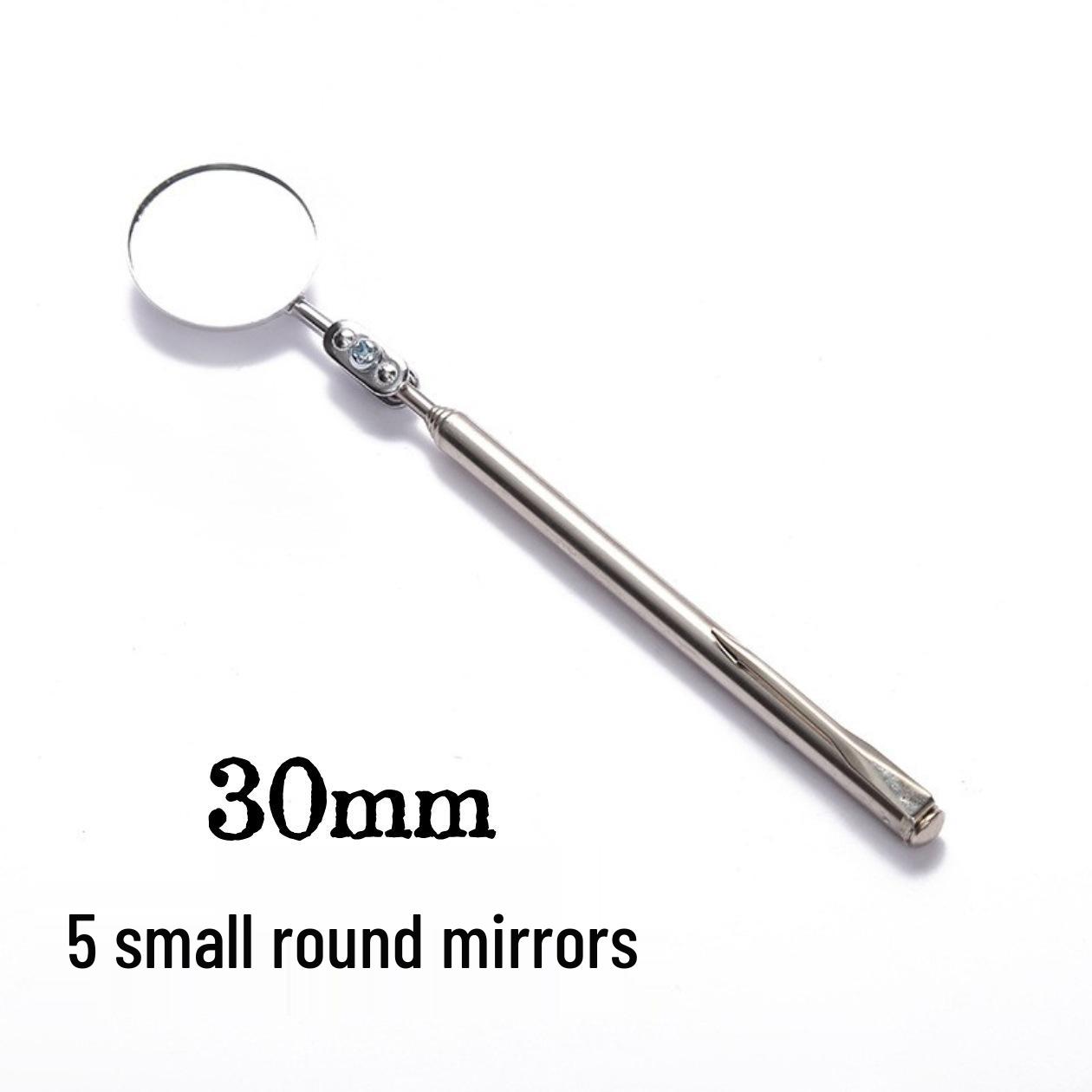 

30mm Extendable 360° Inspection Mirror - Retractable Tool for Reverse View Detection