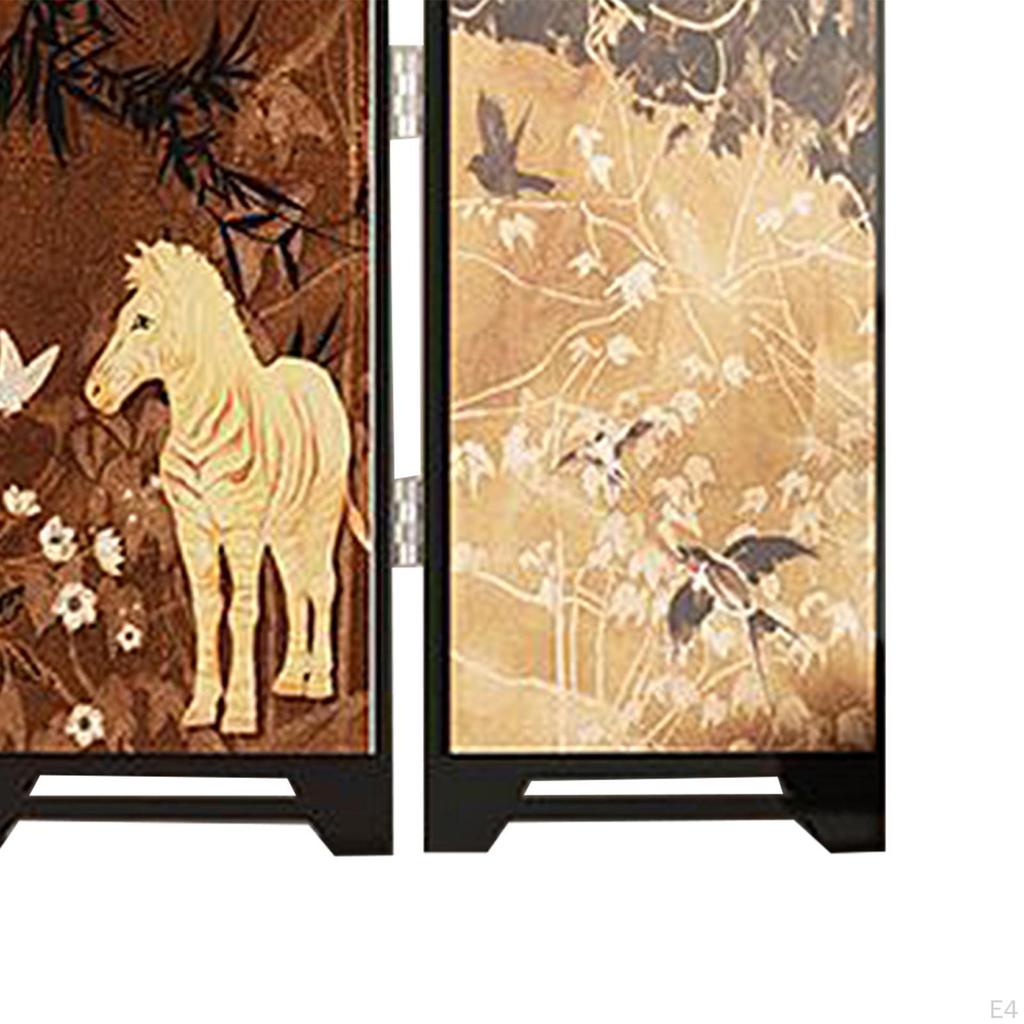 Decorative Screen 3 Panel Artistic Table Decor Partition Divider for Dining Room Fireplace Office