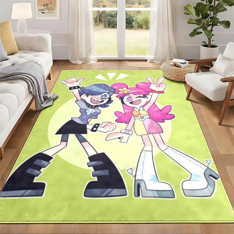 Hi Hi Puffy AmiYumi Carpet Door Mat for Living Room or Bedroom Protective Mat Under Chair Office Decoration Christmas Gift Birthday Present