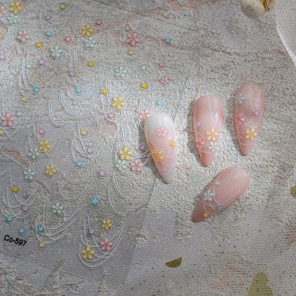 5D Pink Insect Nail Art Stickers with Adhesive - TikTok Hot Trend Jelly Phone Case