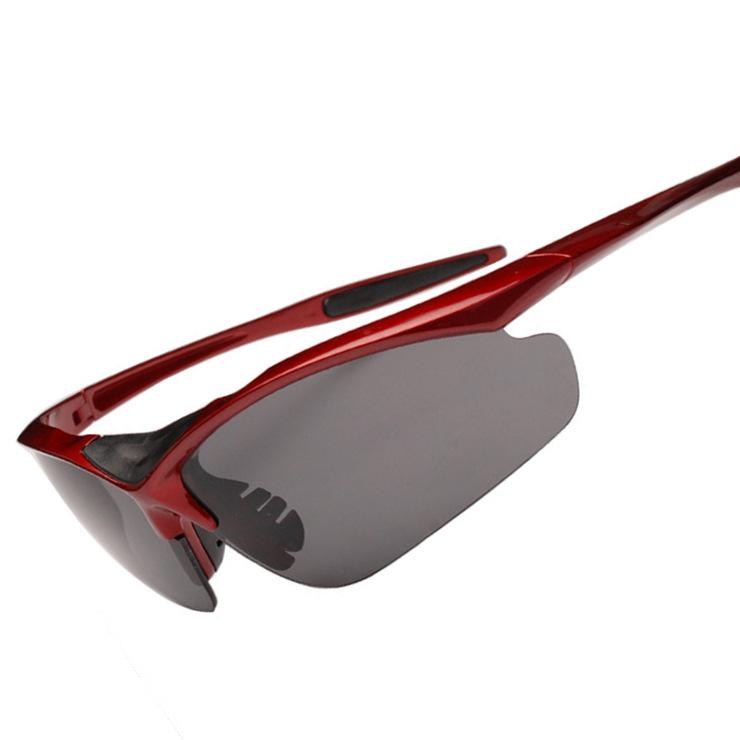 Sports sunglasses, half-frame, for outdoor cycling, fishing, and mountaineering, unisex, shatterproof/0091Single frame
