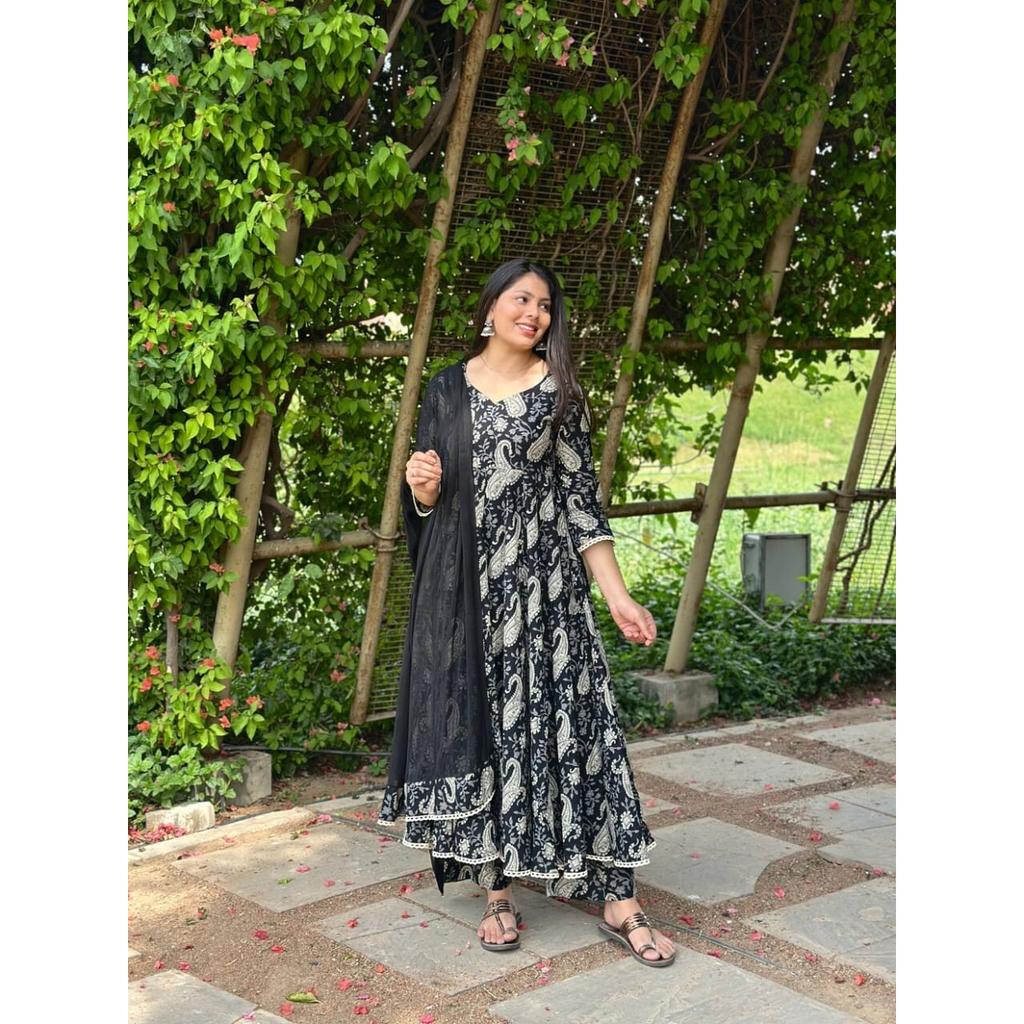 Bollywood Anarkali Kurti Salwar Kameez Set Indian Pakistani Top Tunic Party Wear SC-2188