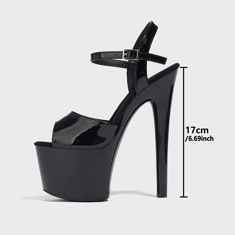 Sandals women's new one waterproof stage catwalk fish mouth high heels