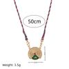 Rotatable Tarot Coin Necklace Adjustable Chain Length Mystical Design Neckchain for Occult Enthusiasts and Lover