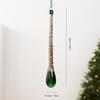 Green and Gold Hanging Christmas Decorations with Varied Holiday Motifs, Frosted Finish, and Integrated Ribbons for Seasonal Arrangements