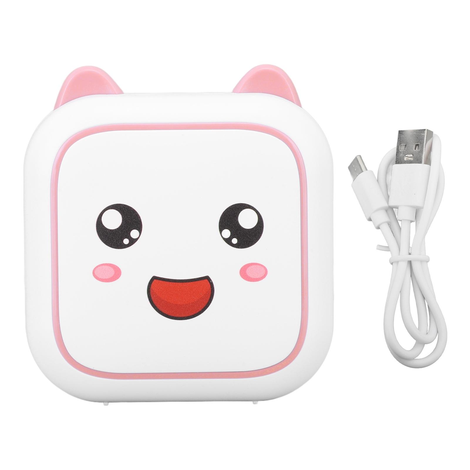 

Мини-принтер Inkless, удобный для переноски, аккумулятор емкостью 800 мАч, бесшумный, Bluetooth, мобильный, термопринтер розовый